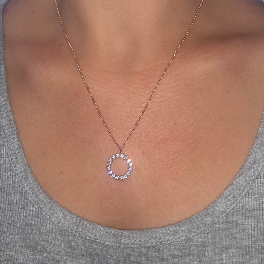 Kate Spade Rose Gold Crystal Necklace